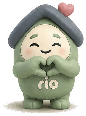 Rio mascot making a heart gesture